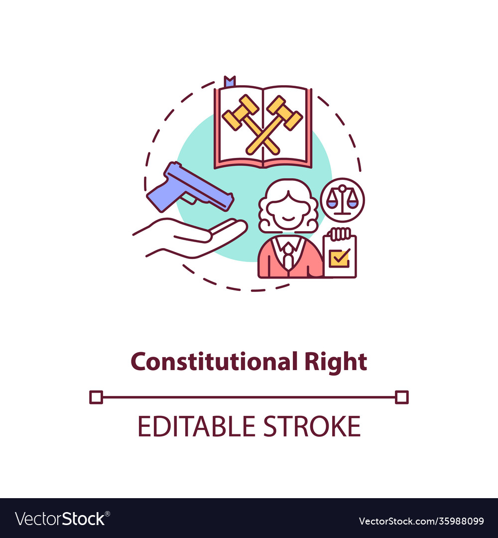 Constitutional right concept icon Royalty Free Vector Image