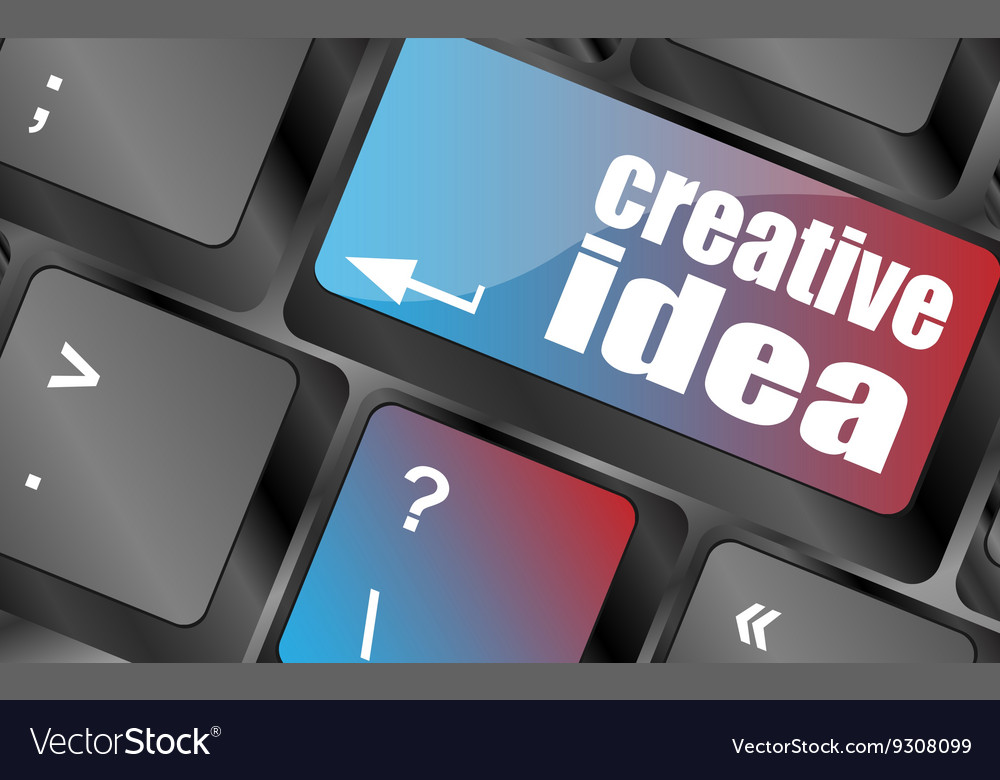 Creative idea on computer keyboard key button