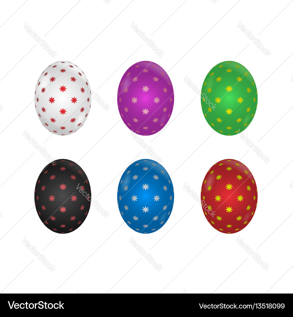 Easter egg set Royalty Free Vector Image - VectorStock