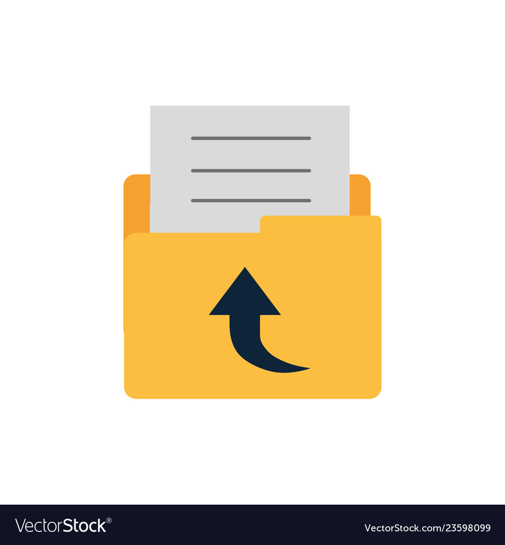 Folder with objects isolated icon