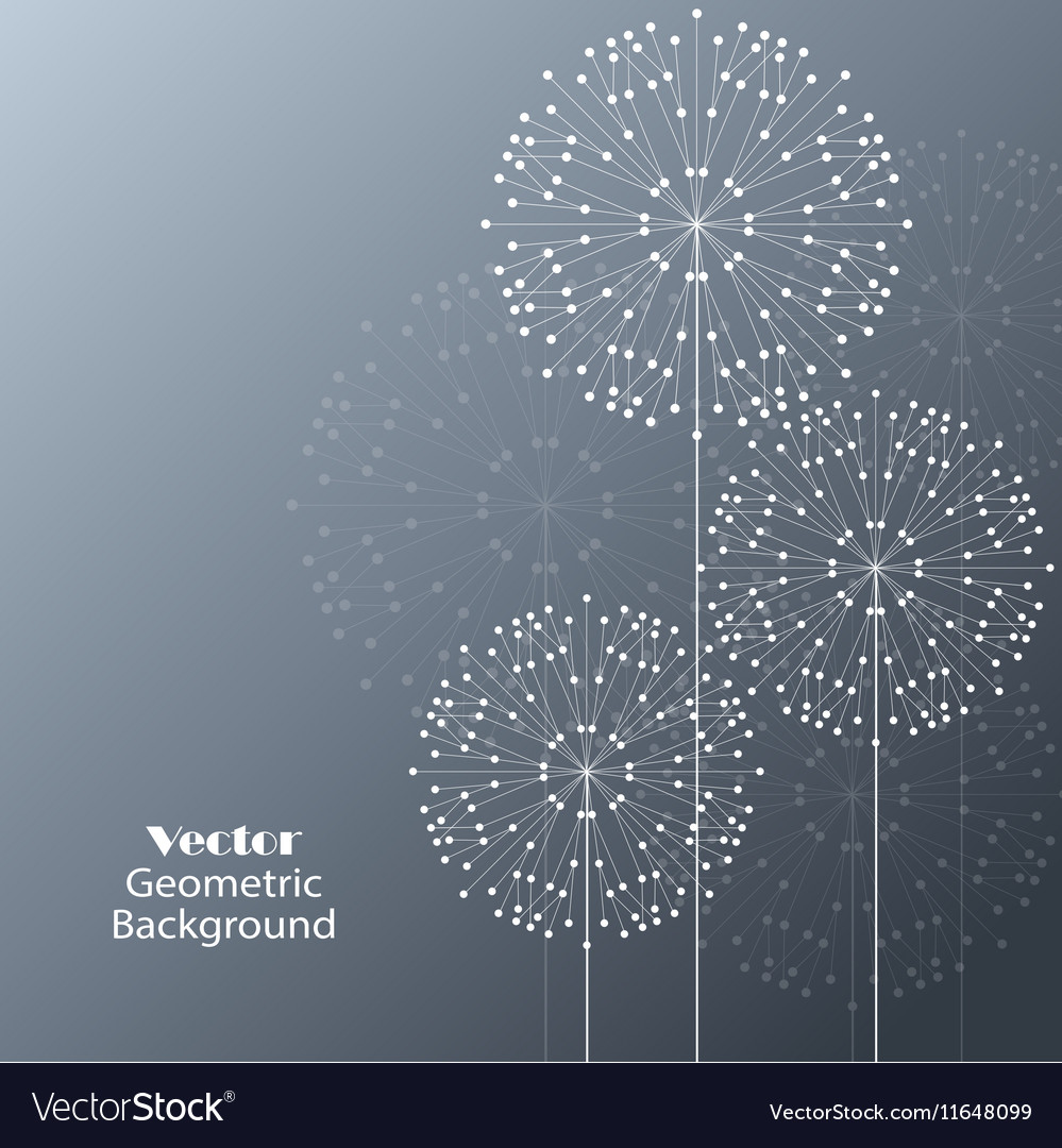 Geometric pattern with connected lines and dots