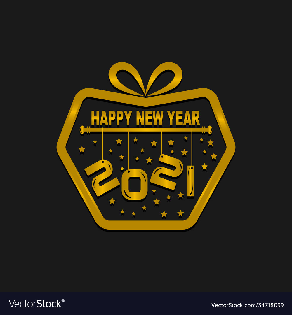 Happy 2021 new year card in paper style for your