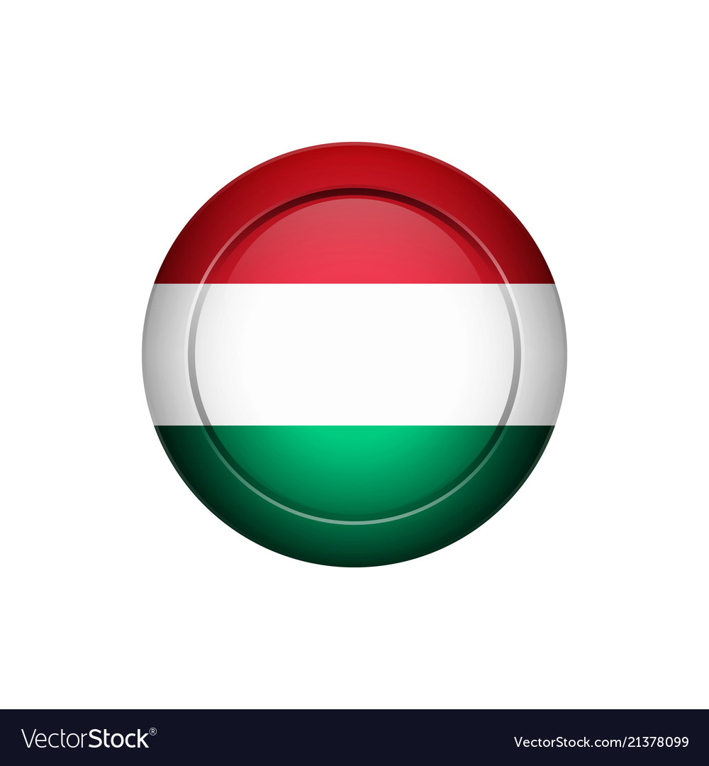 Hungarian flag on the round button