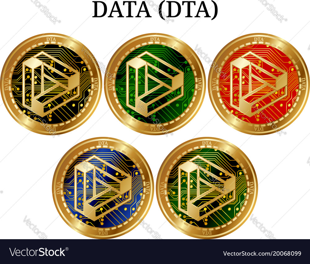Set of physical golden coin data dta