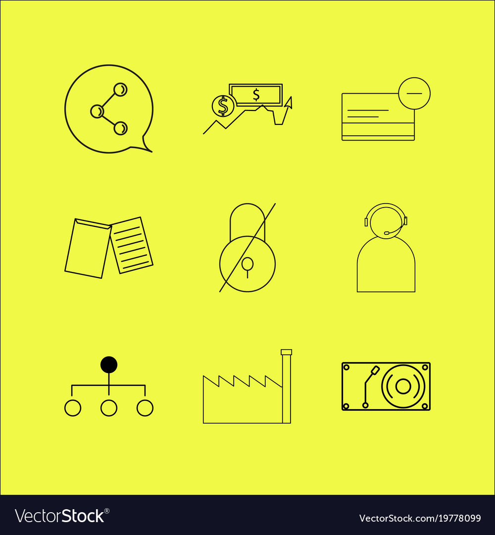Web linear icon set simple outline icons