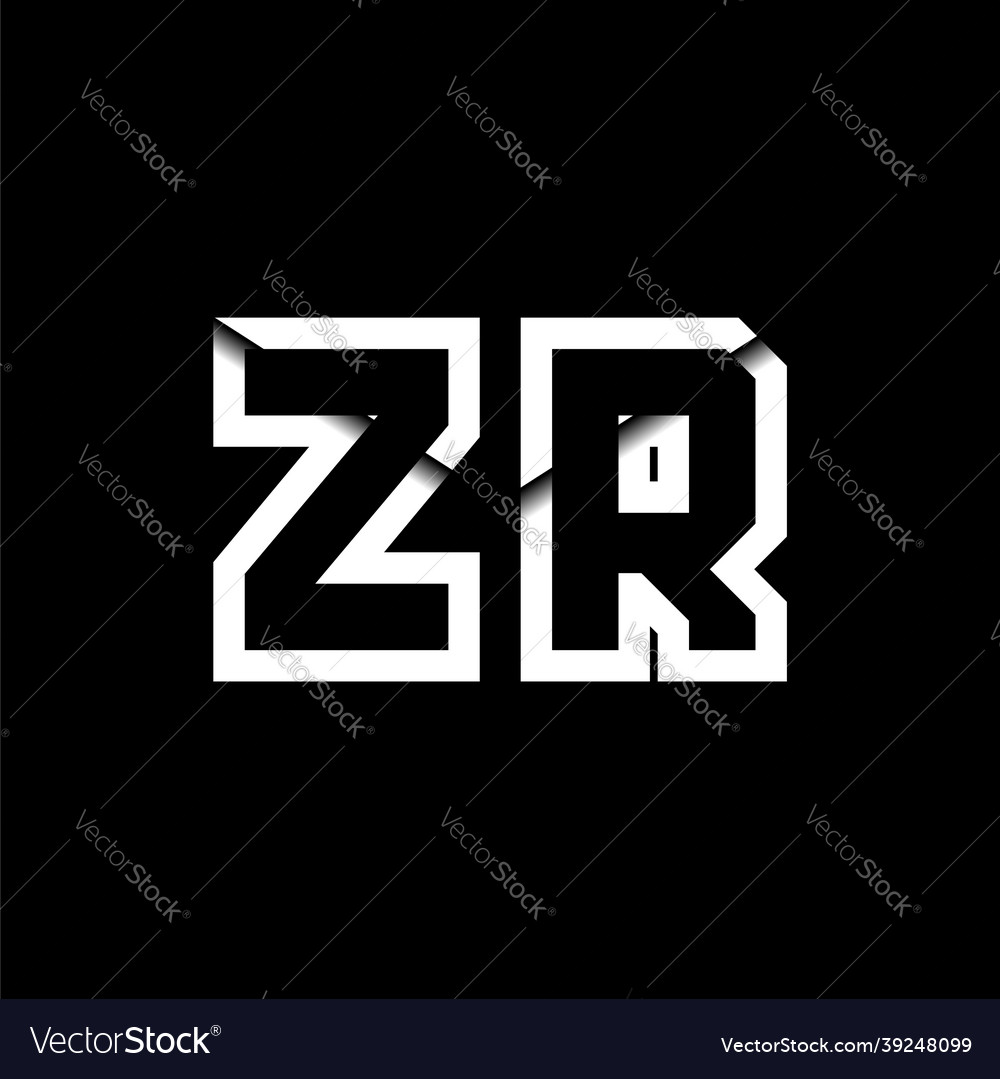 Zr monogram envelope shape style