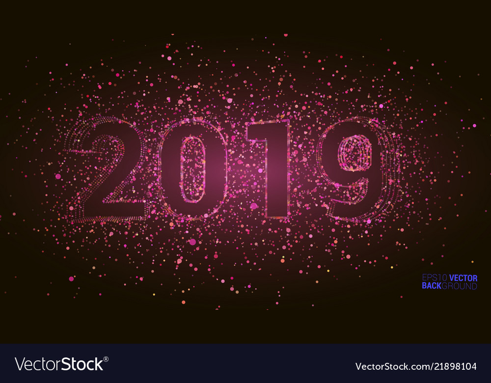 2019 guten Rutsch ins neue Jahr Hintergrund mit Nummer