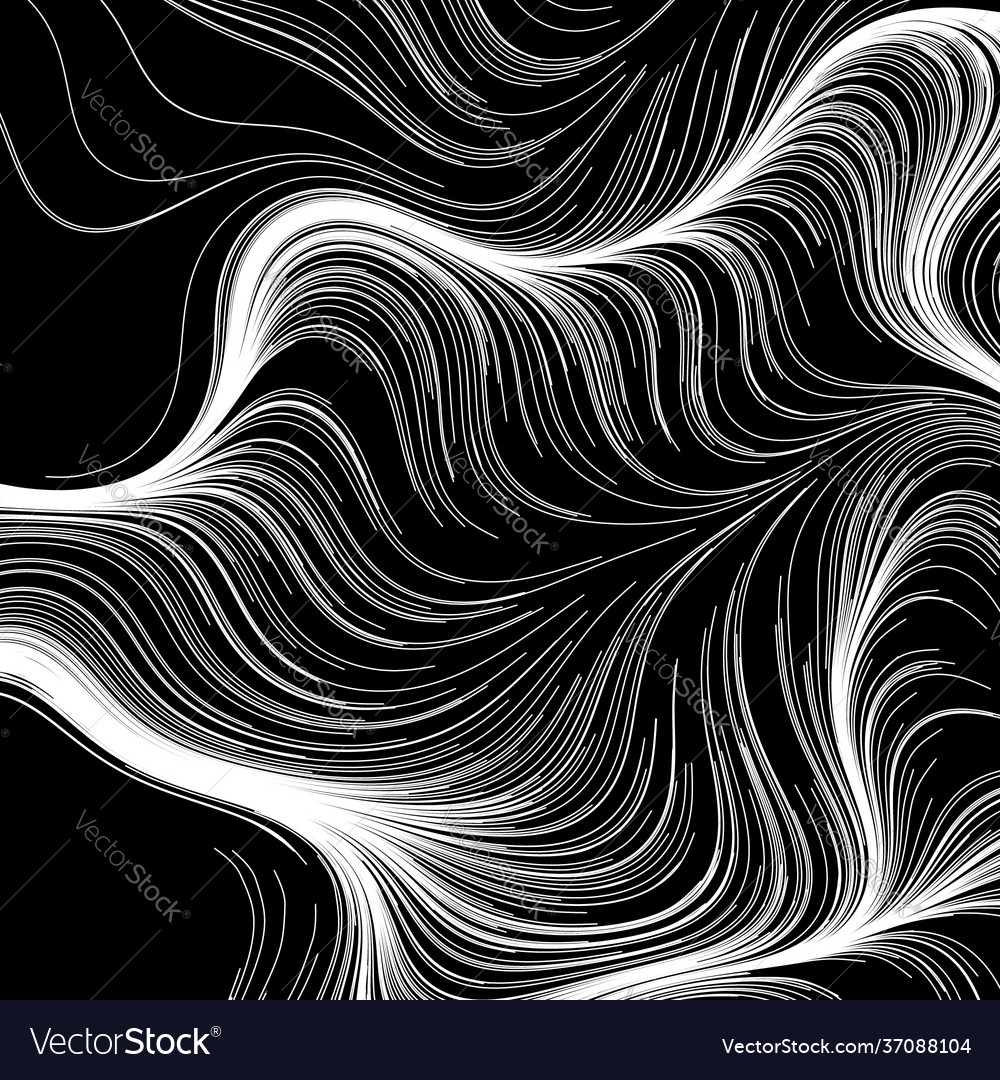 Abstract render random wavy curvy writhe lines