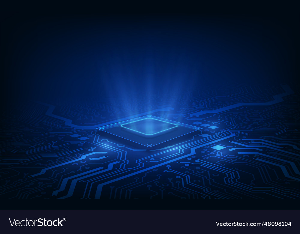 Abstract technology chip processor background vector image Abstract technology chip processor background