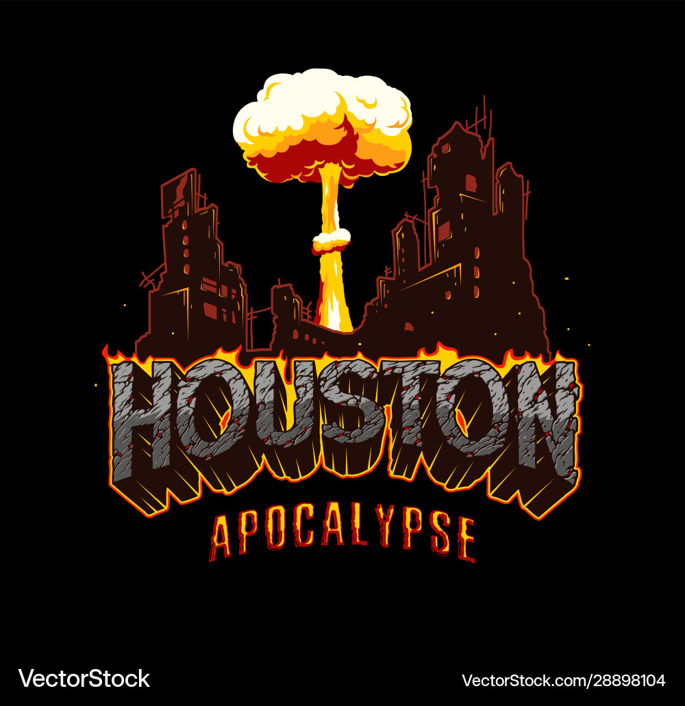Apocalypse and catastrophe vintage template Vector Image