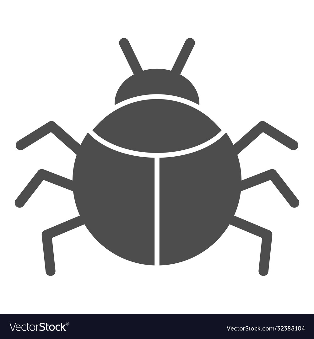 Beetle solid icon insects concept bug sign