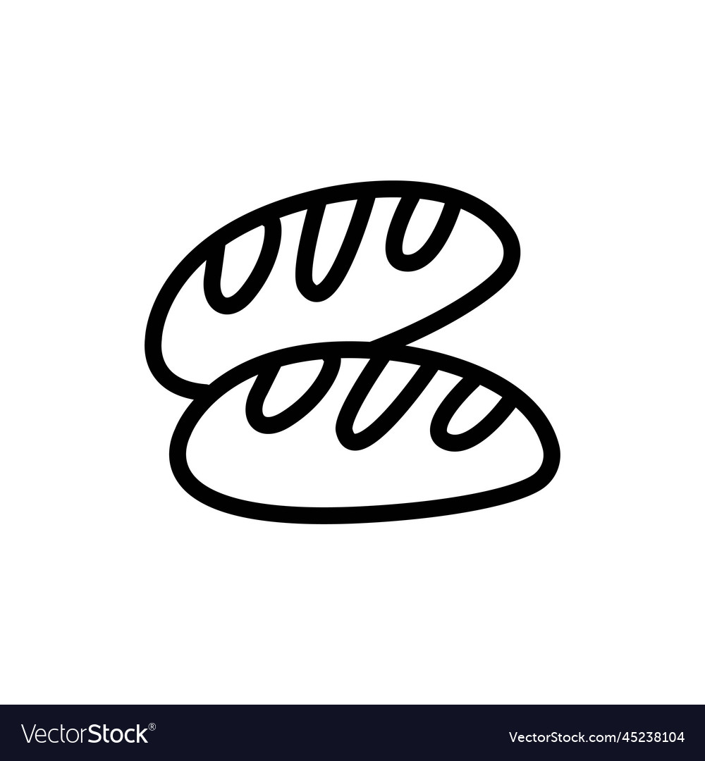 Bread icon icon for web design Royalty Free Vector Image