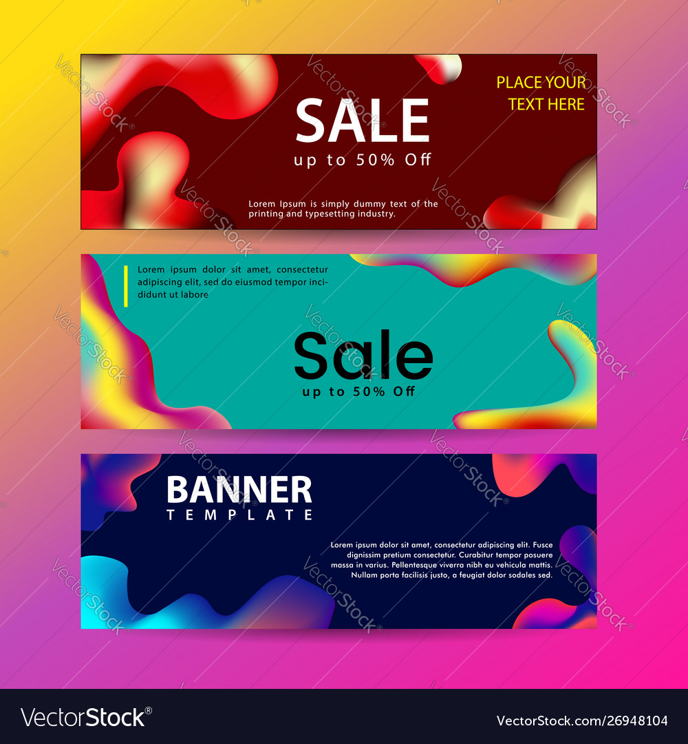 Design for horizontal banners set web