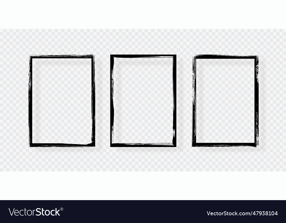 Grunge frame with shadow on isolated background