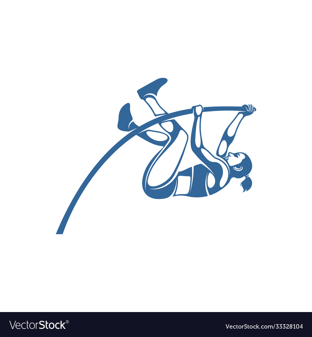 High jump design athletic jump logo template Vector Image