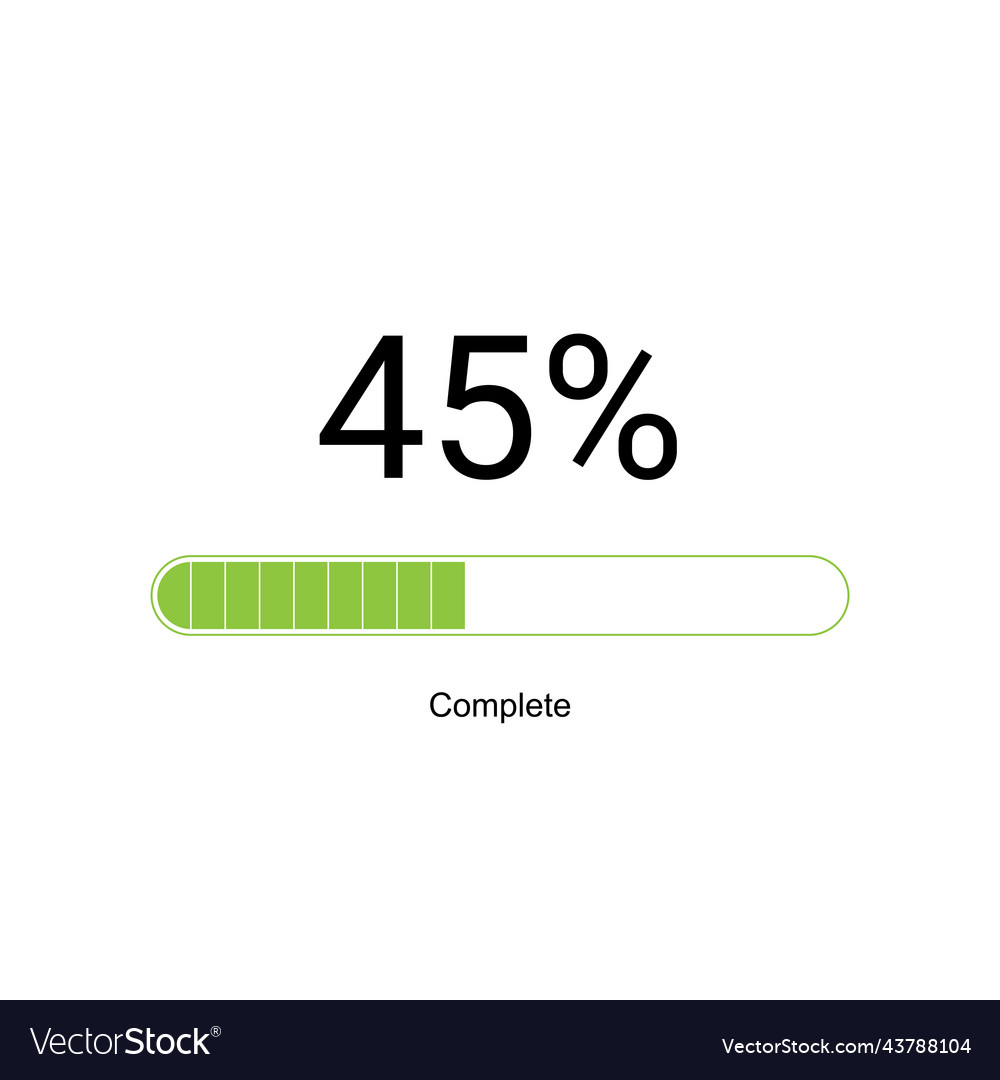 Loading bar progress icons load sign green vector image Loading bar progress icons load sign green