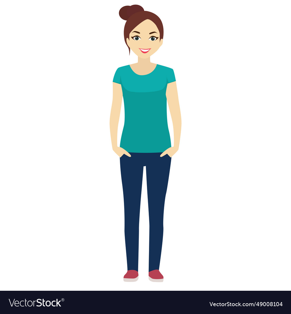 Print Image Of A Smiling Woman Royalty Free Vector Image