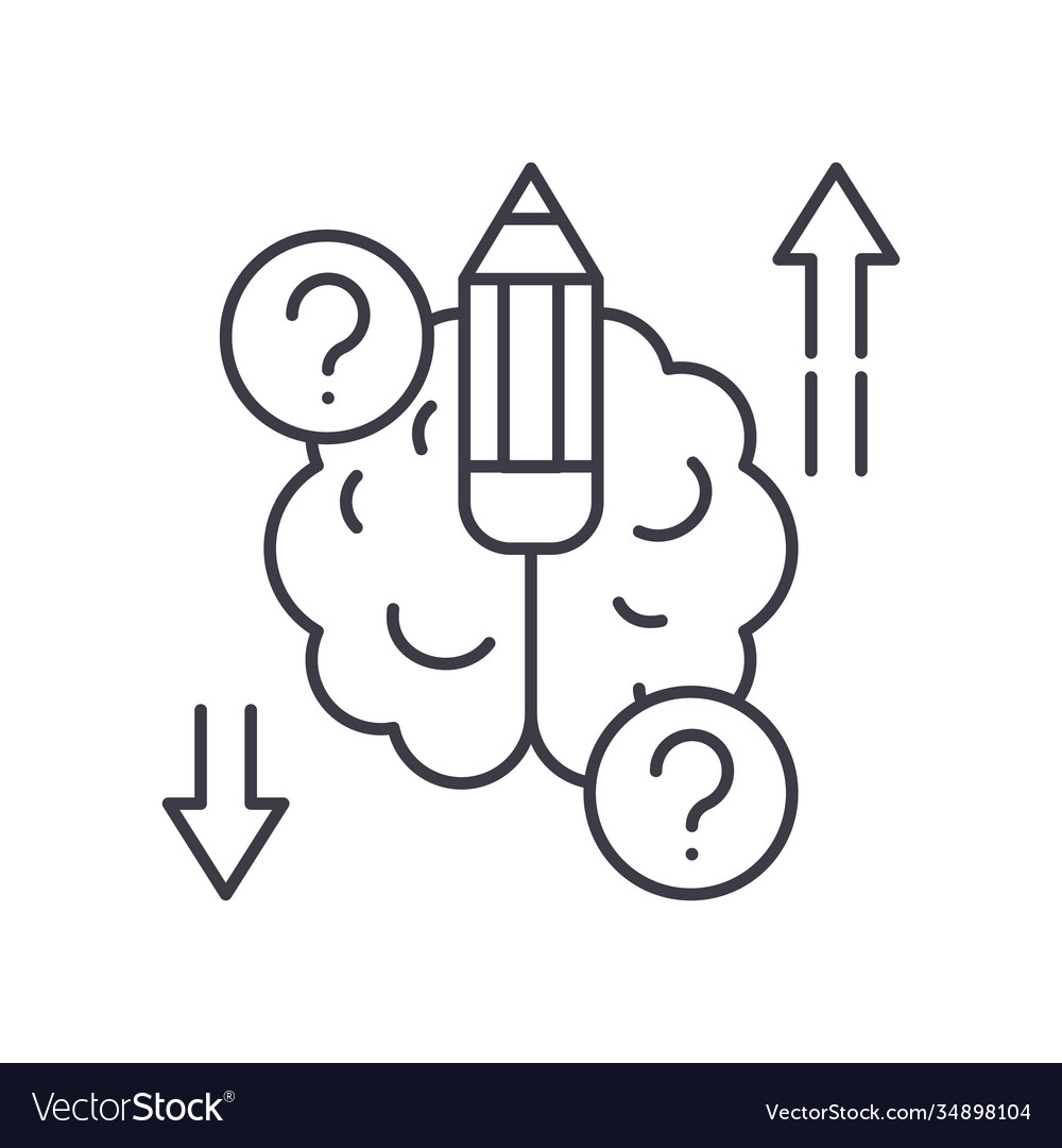Project issue management icon linear isolated