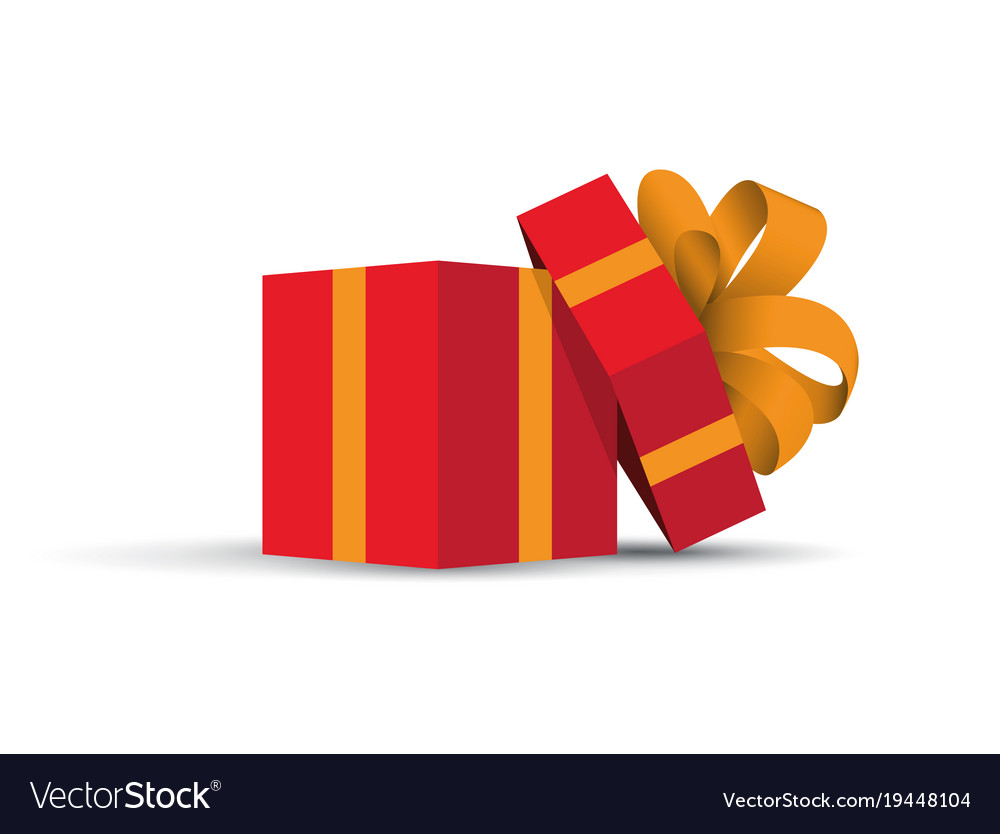 Red opened present