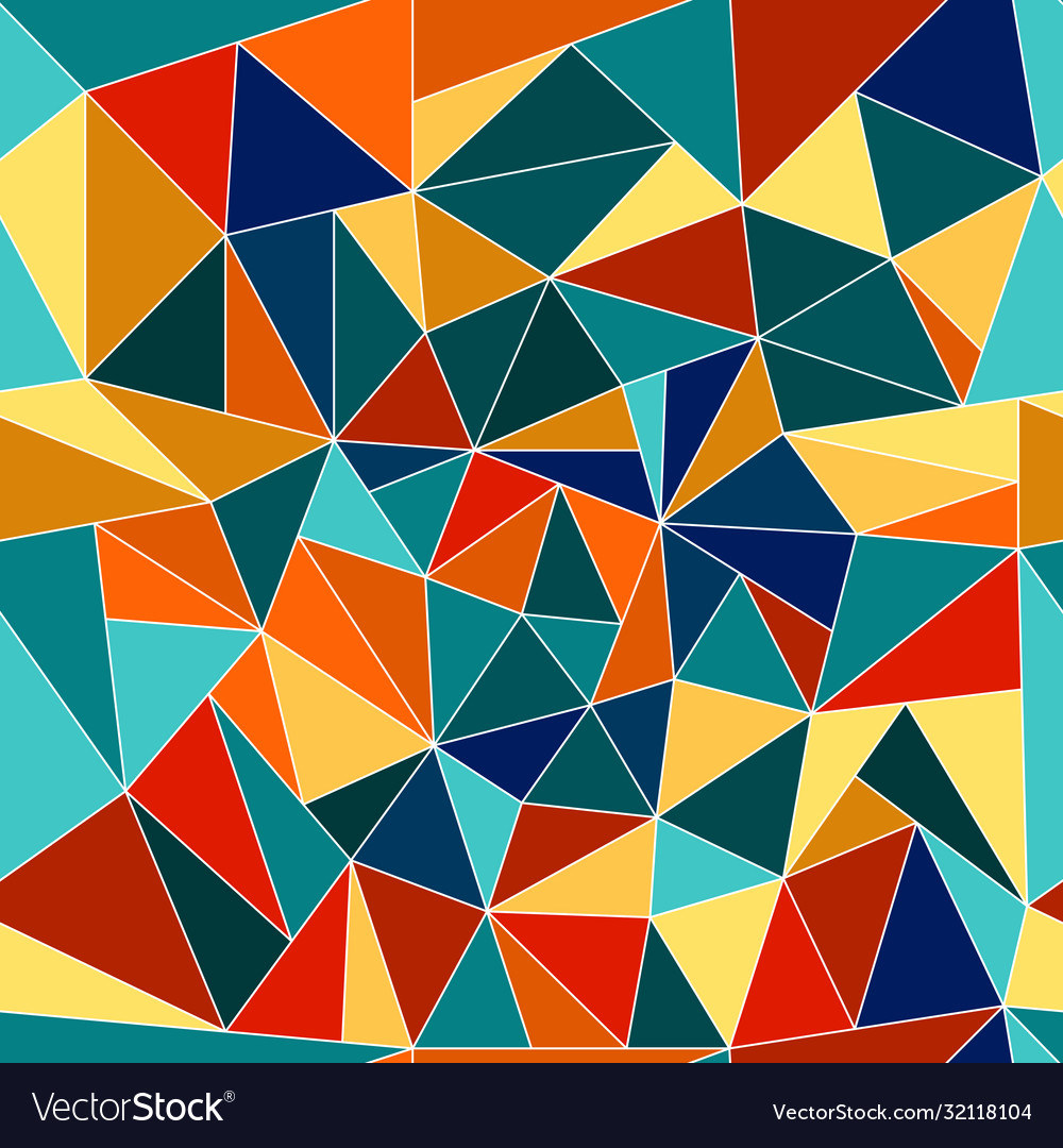 Seamless abstract polygonal color pattern