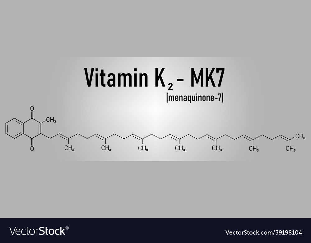 Vitamin K2 Skeletal Chemical Formula Royalty Free Vector