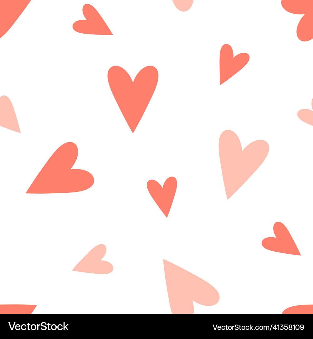 Abstract hearts seamless pattern Royalty Free Vector Image