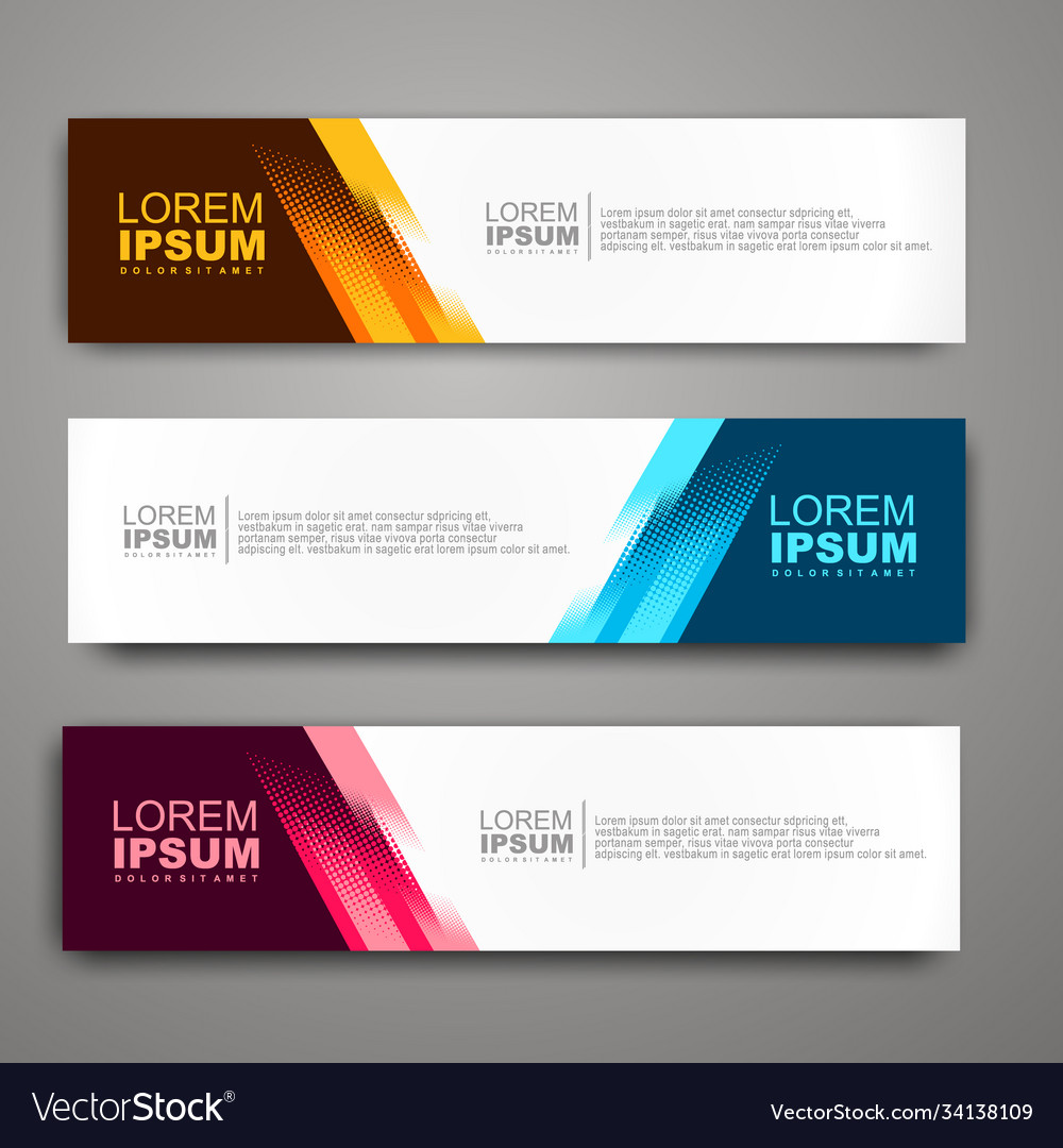 Abstract web banner design template with halftone