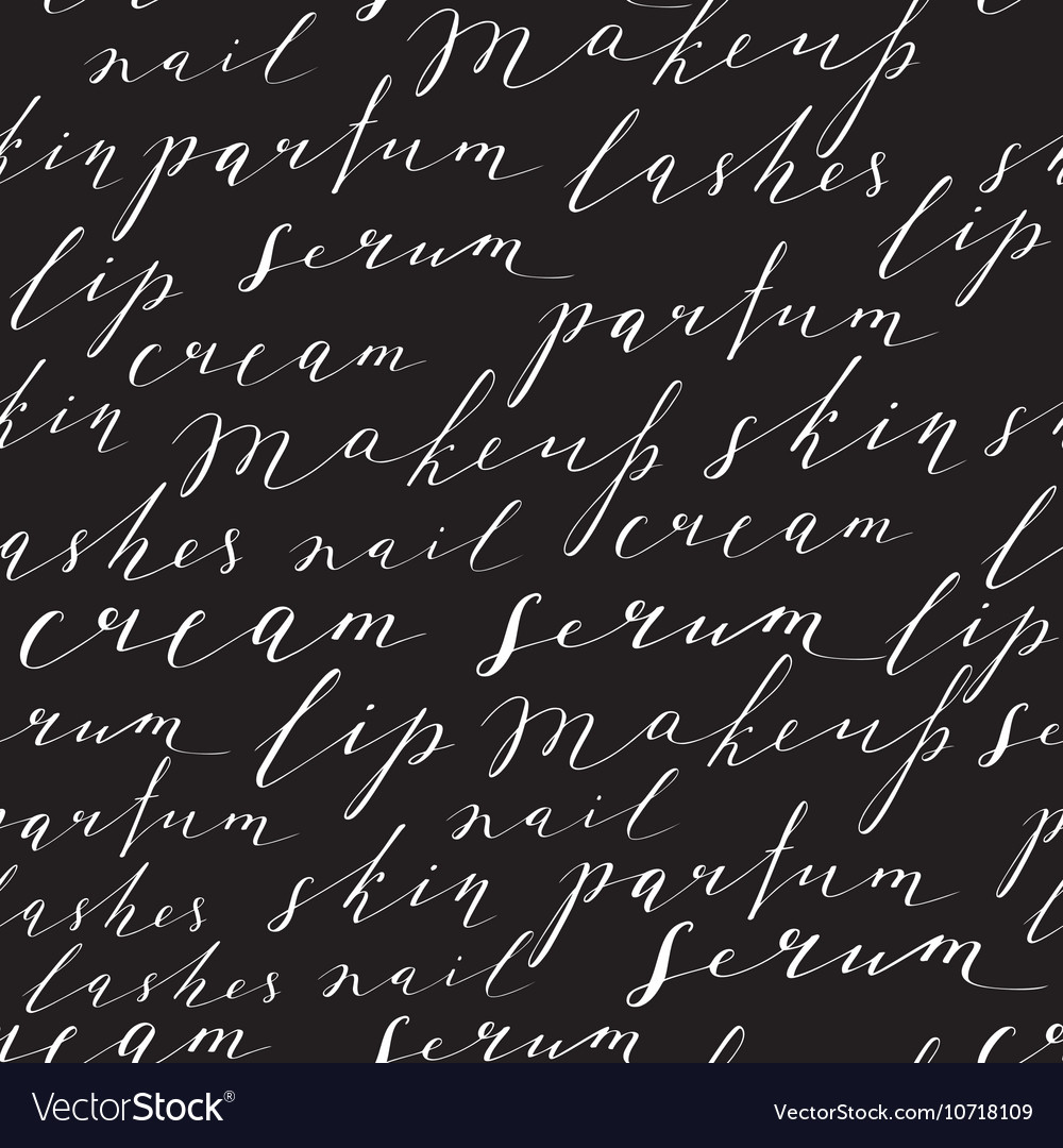 Beauty Pattern with Script Words