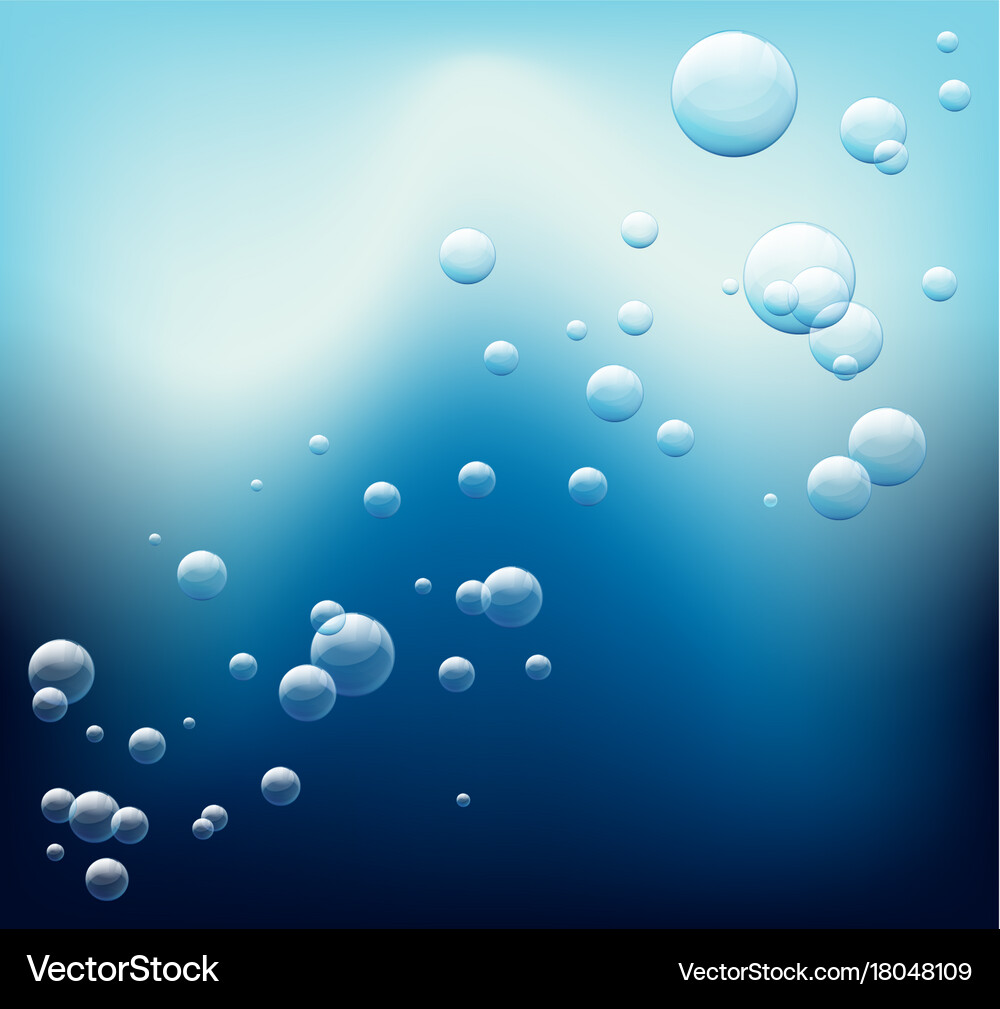 Blue Bubble Background Royalty Free Vector Image