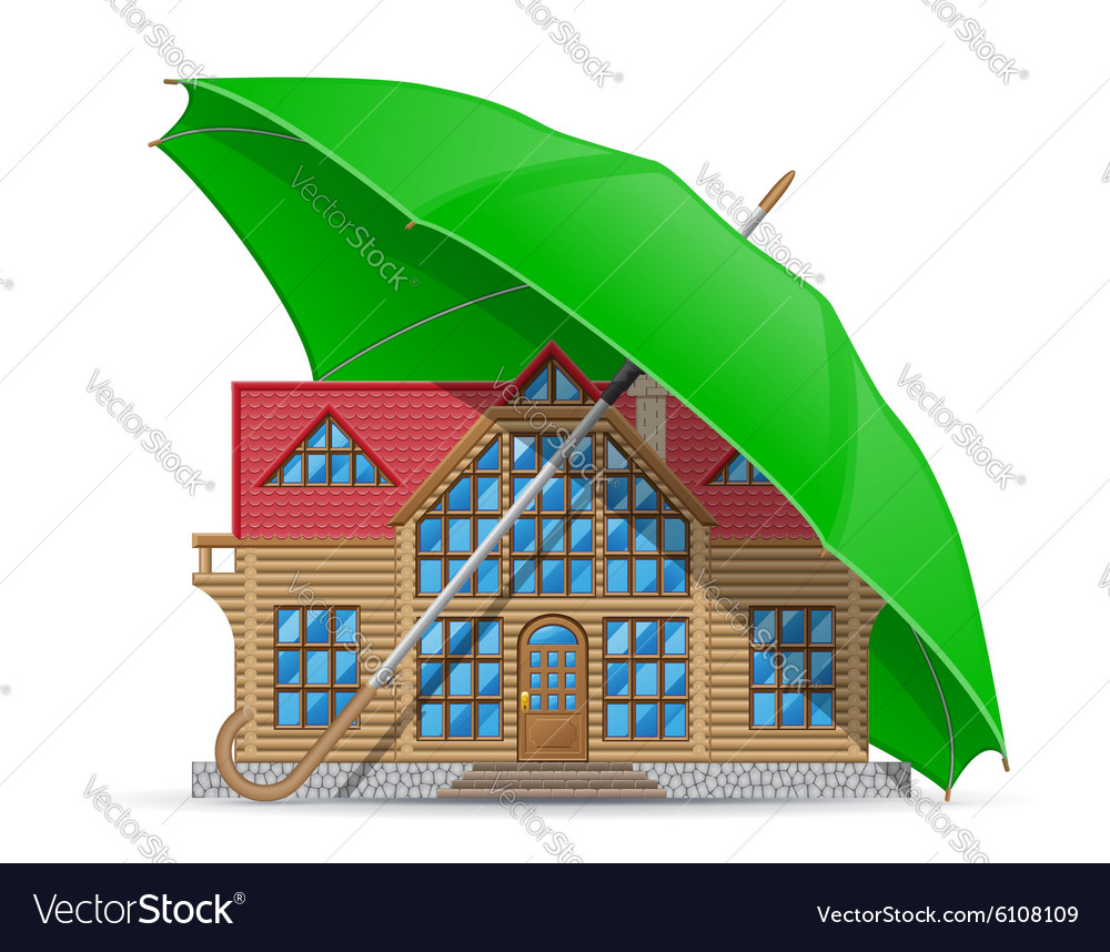 Concept home under umbrella