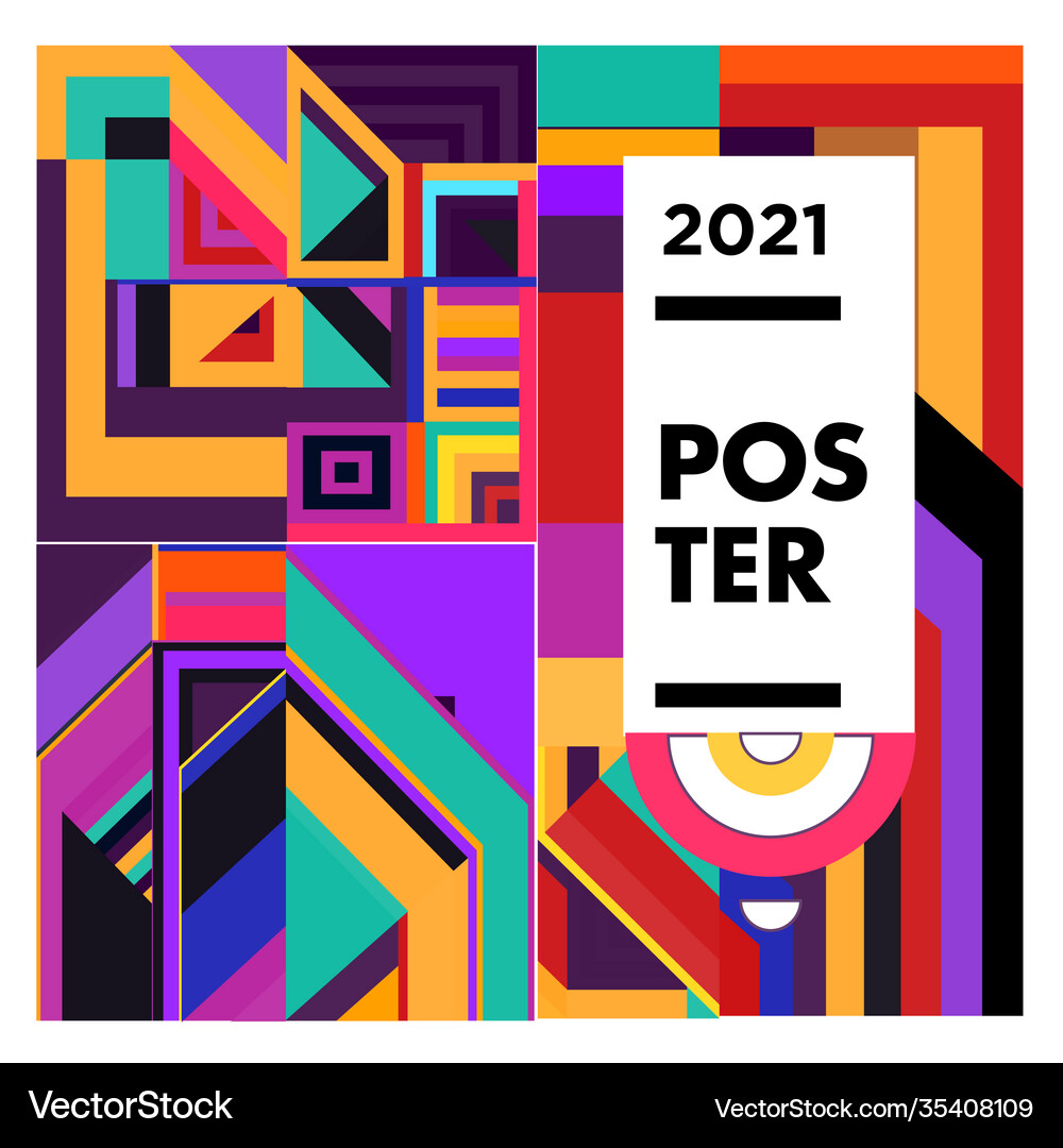Geometric colorful pattern for poster and banner Vector Image