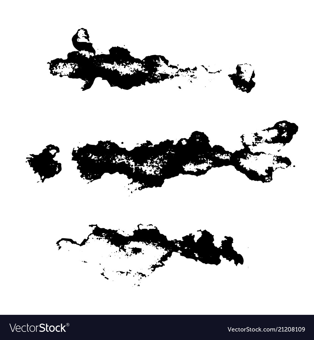 Grunge ink brush strokes freehand black brushes