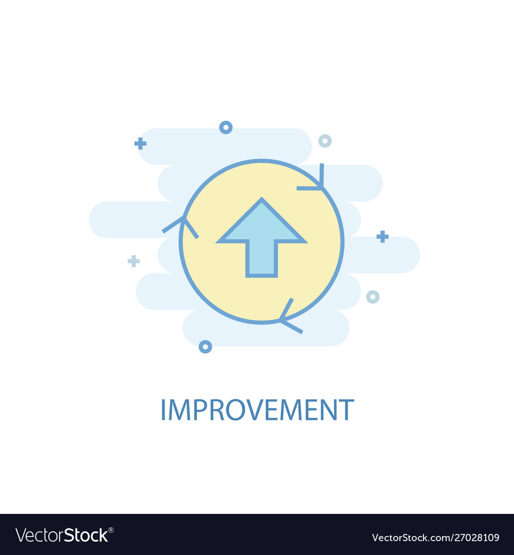 Improvement line concept simple icon Royalty Free Vector