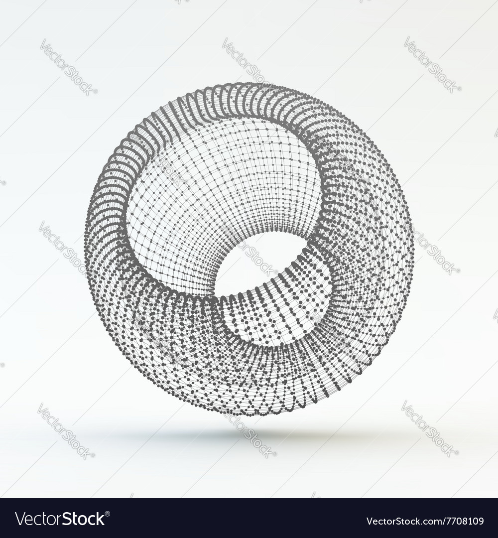 Lattice geometric polygonal element 3d grid Vector Image