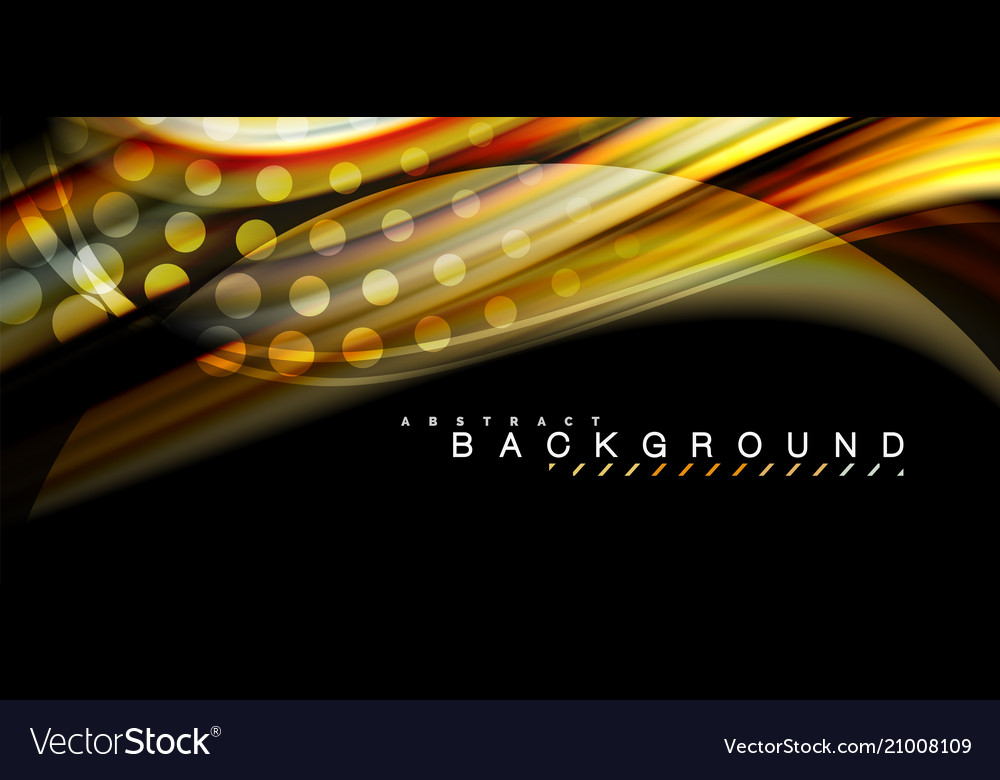 Multicolored wave lines on black background design