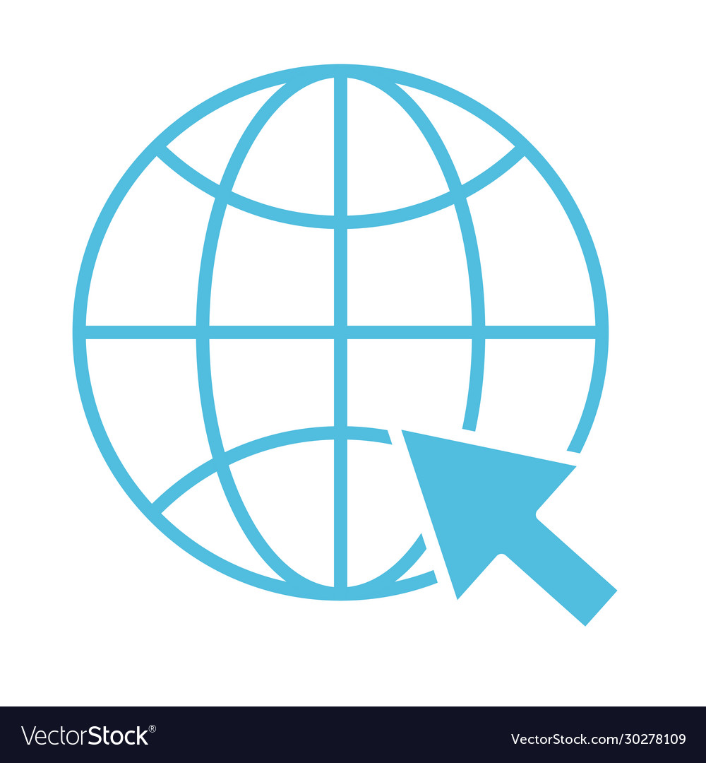 Sphere browser with mouse pointer silhouette style