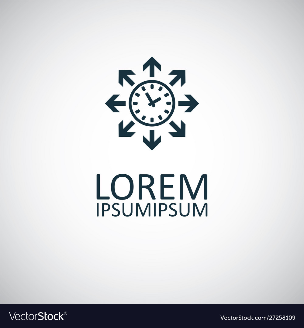 Time watch arrows icon for web and ui on white