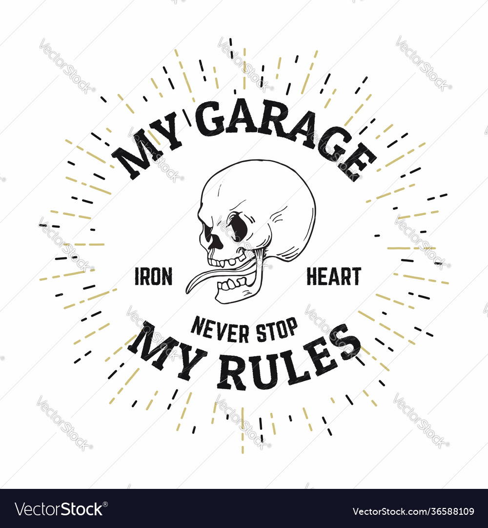 Vintage hand drawn biker design with tattoo style Vector Image