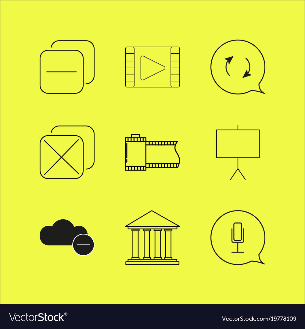 Web linear icon set simple outline icons
