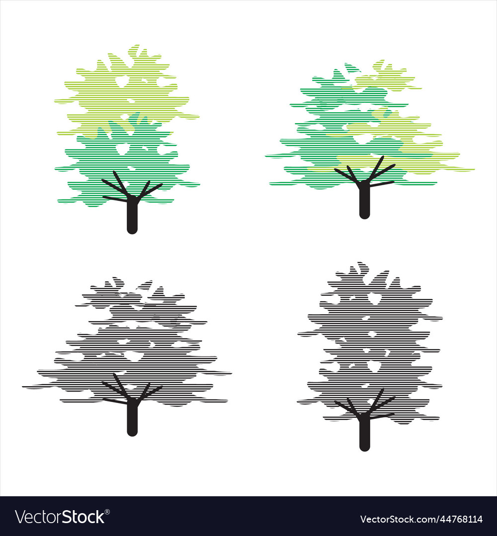 A tree shape as design element vector image A tree shape as design element