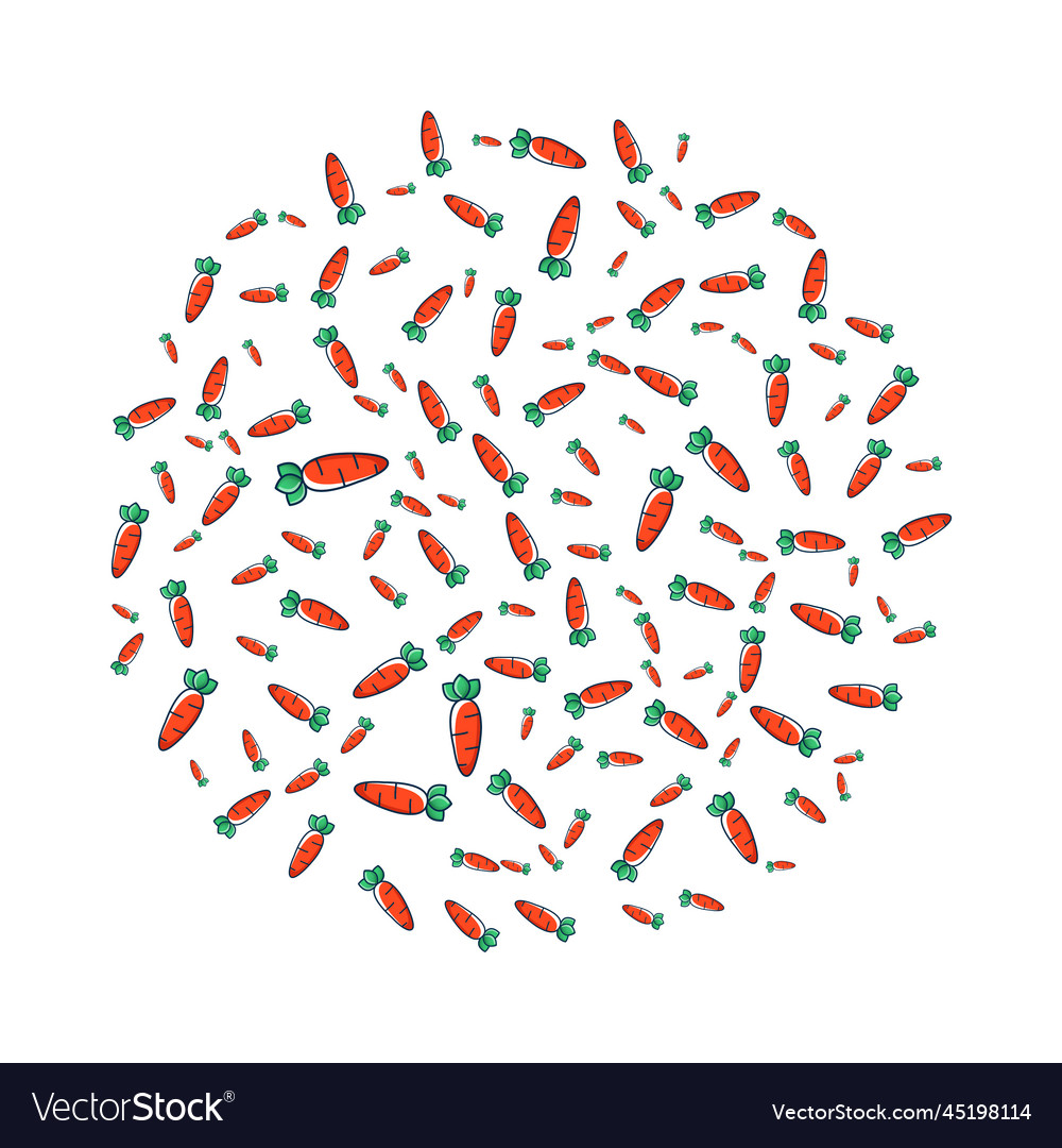 Carrot concept in circle with clean and simple