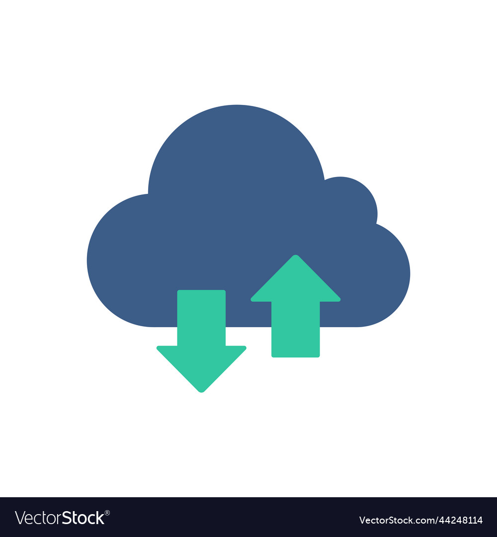 Cloud computing sharing files through the vector image Cloud computing sharing files through the