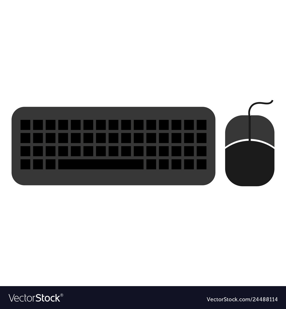 Computer keyboard and mouse vector image Computer keyboard and mouse