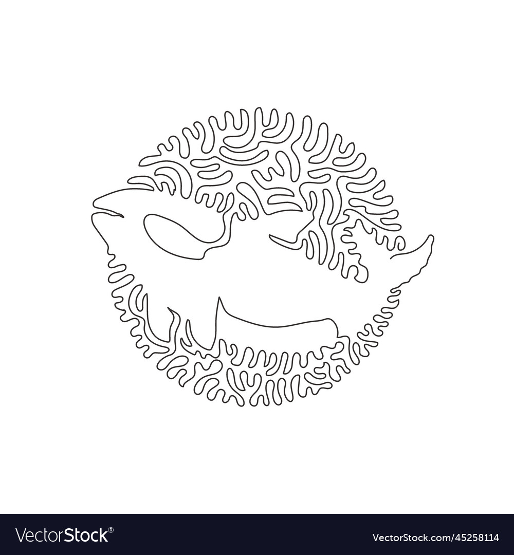 Continuous curve one line drawing of dangerous vector image Continuous curve one line drawing of dangerous