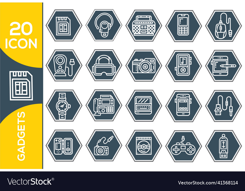 Electronic and devices line icons set