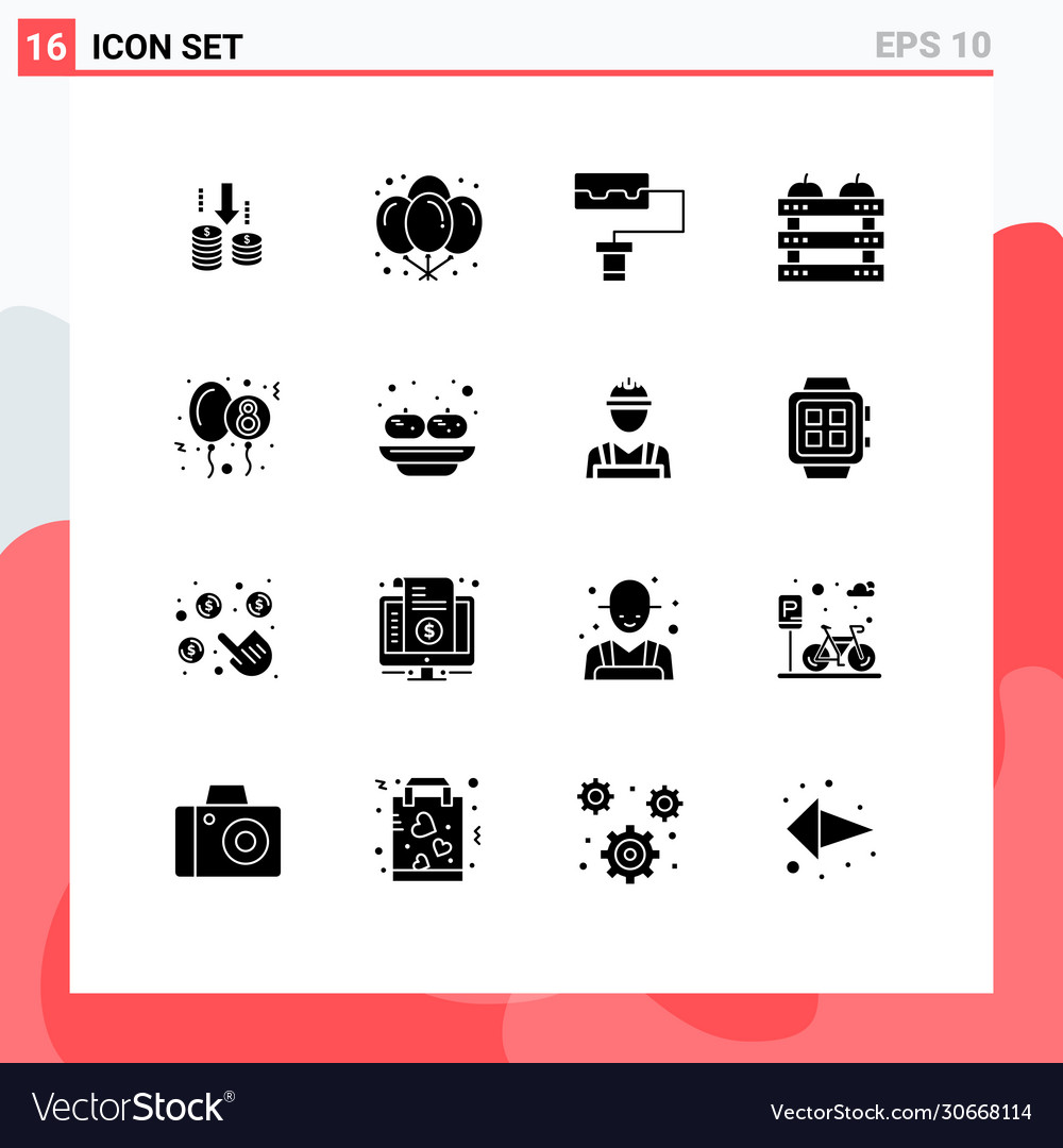 Group 16 solid glyphs signs and symbols