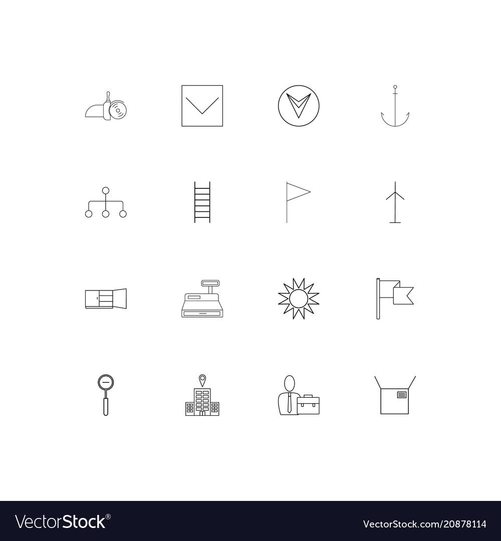 Industry linear thin icons set outlined simple
