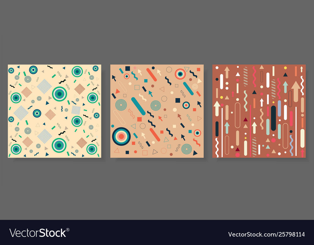 Memphis style pattern design