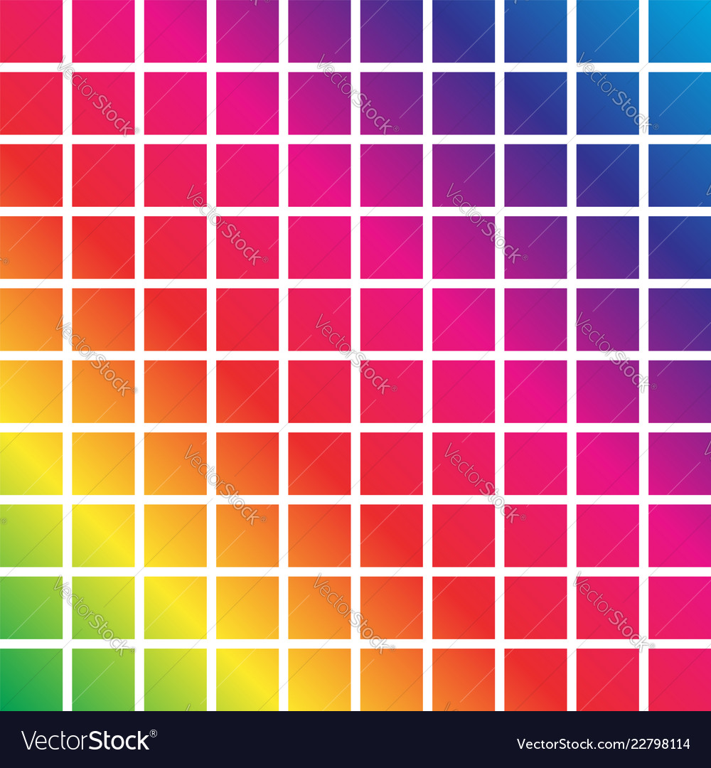 Mesh of shapes with spectrum gradient fill