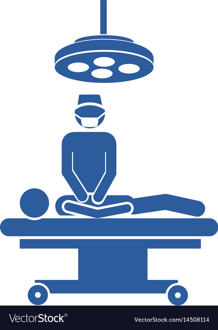 Patient in Chirurgie Silhouette